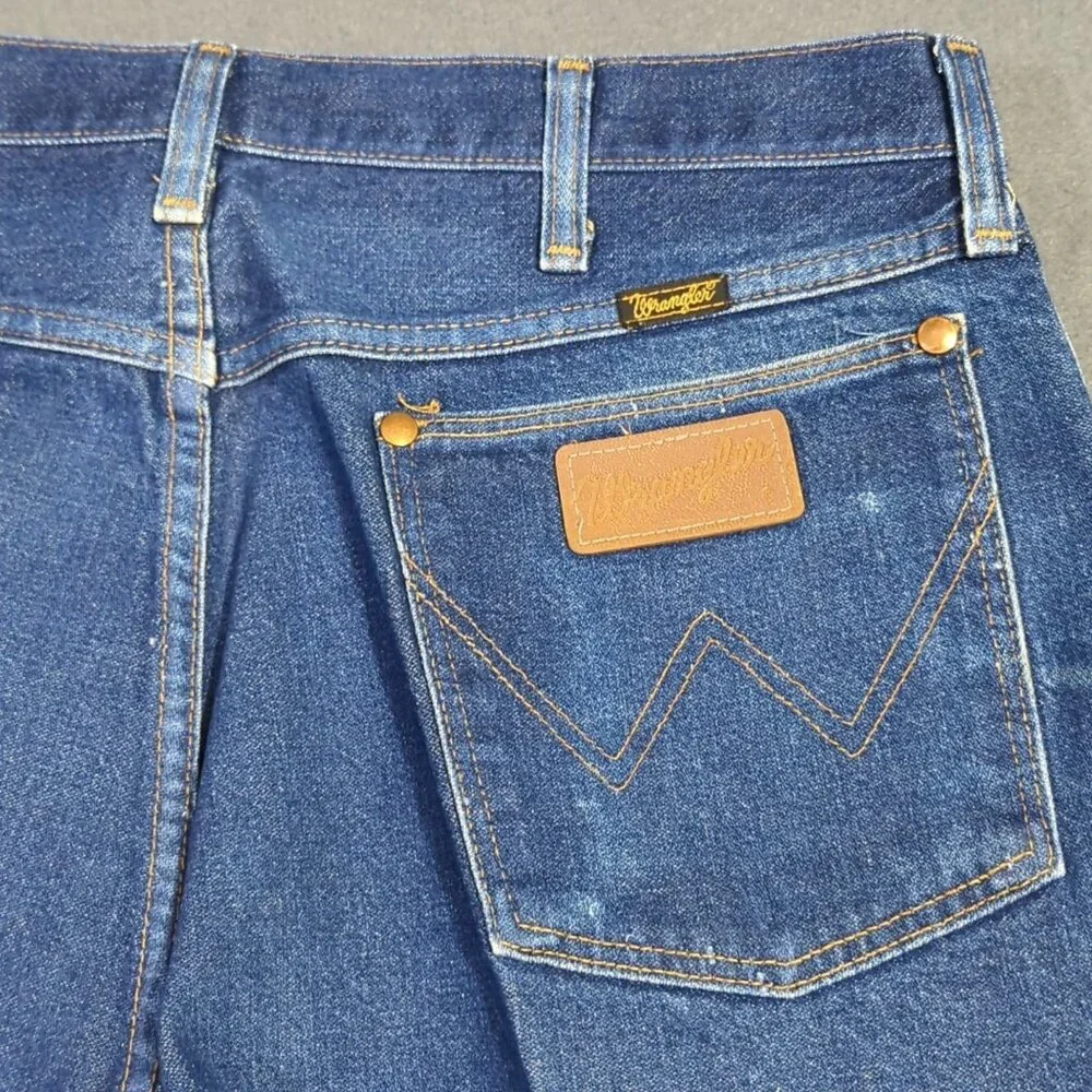 Wrangler VTG Jeans Men's 38x33 Fits 34x33 Blue 13MWZ Cowboy Cut Western USA Made